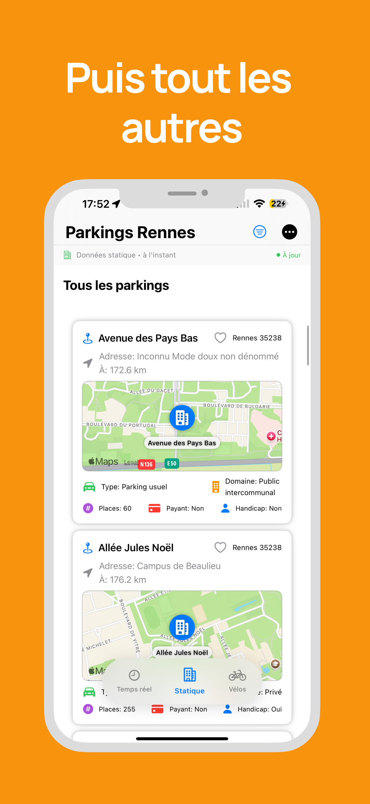 Détails d'un parking